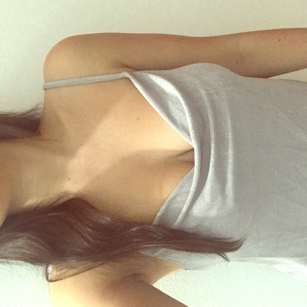 Cowl Neck Gray Bodysuit